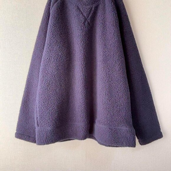 Uniqoa Fleece Sweatshirt Crew Neck Brushed Navy - Picture 3 of 6